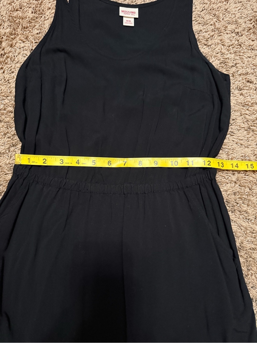 ☀️ Mossimo Supply Co. •  Black Sleeveless Midi Tank Dress • Women’s Small - Picture 10 of 12